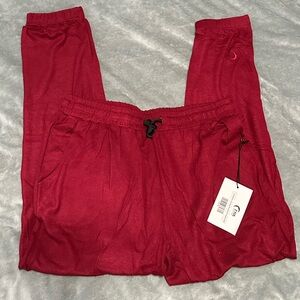 NWT Zyia Cranberry Boyfriend sweatpants